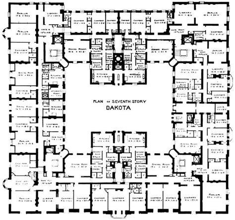 A Typical Floor Plan Of The Dakota I Wonder How Many Apartments Or