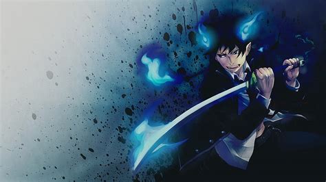 720p Free Download Rin Okumura Blue Flames Male Cool Demon Anime