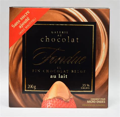 Galerie au Chocolat No Sugar Milk Chocolate Fondue, 200g | BuyWell.com - Canada's online vitamin ...