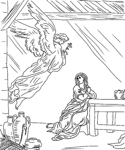 Every lesson includes lesson guides, story, worksheets, colouring pages, craft and more. Angel Appears To Joseph Coloring Page Sketch Coloring Page
