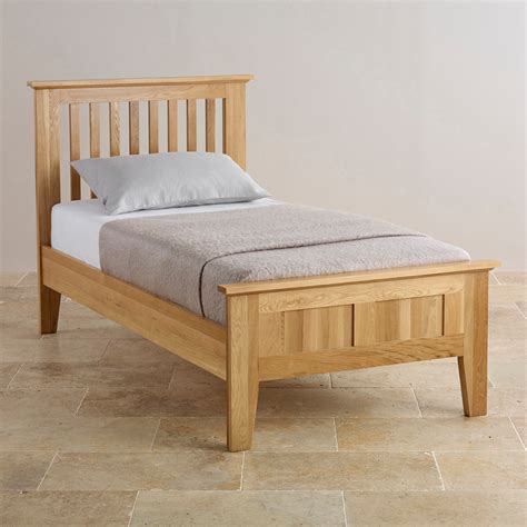 Bevel Single Bed In Natural Solid Oak Oak Furniture Land