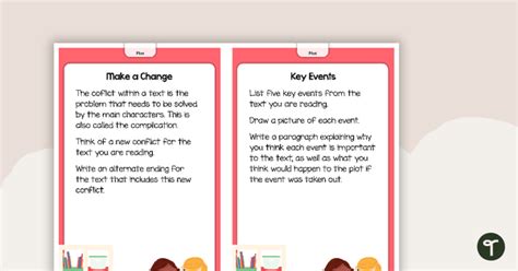 literature task cards teaching resource teach starter