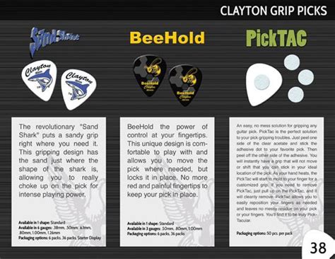 More Clayton Grip Picks Clayton Catalog Custom Guitar Picks Guitar