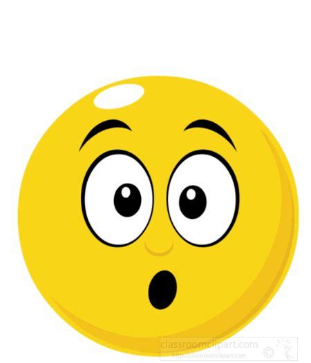 Cartoons Animated Clipart Yellow Funny Face Shocked Look Animated
