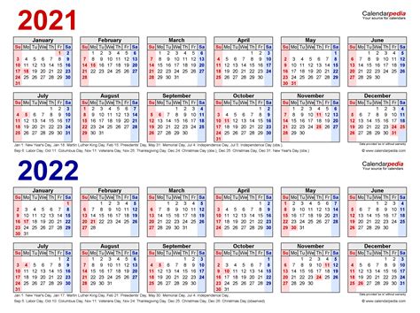 Printable Calendars Small Blamk 2021 Small Yearly