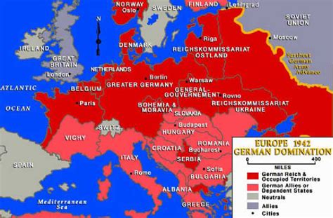 Map Of Occupied Europe Ww