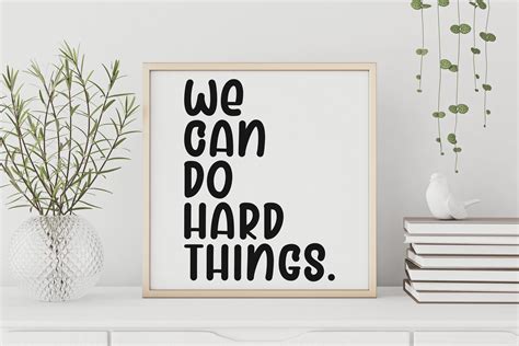 We Can Do Hard Things Positive Classroom Art Inspirational Etsy