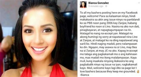 Jane oineza was born on july 22, 1997 in the philippines as elizabeth jane oineza. Look: Bianca Gonzalez reacts to bashers on Facebook ...