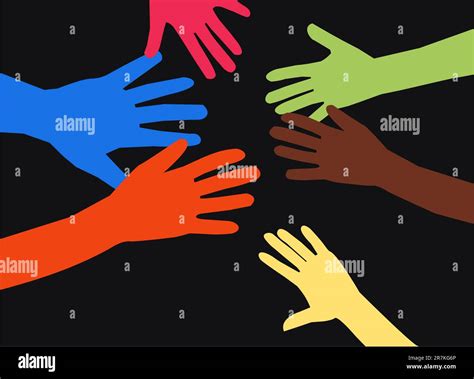 Reaching Human Hands Stock Vector Image And Art Alamy