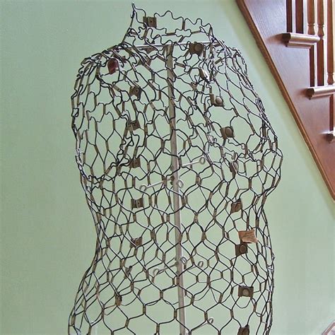 Vintage Wire Dress Form Mannequin For Display By Jollytimeone