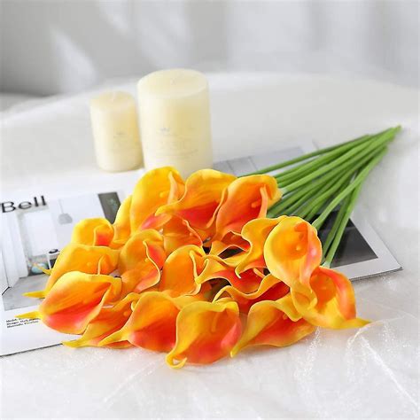 24 Pieces Artificial Calla Lilies Realistic Latex Calla Lily With Soft