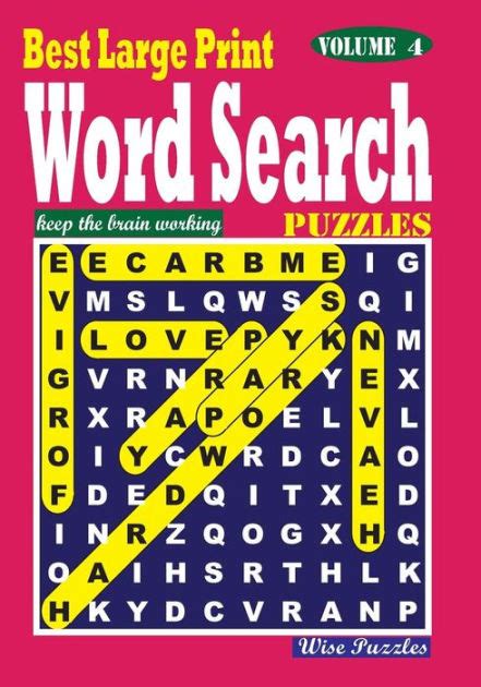 Best Large Print Word Search Puzzles Vol 4 By Wise Puzzles Paperback
