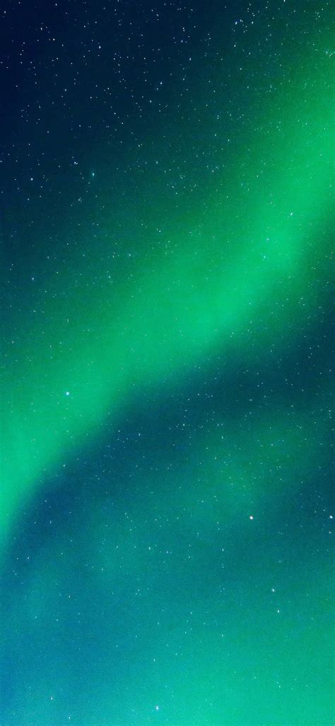 Beautiful Green Northern Lights Starry Night 1242x2688 Iphone Xs Max