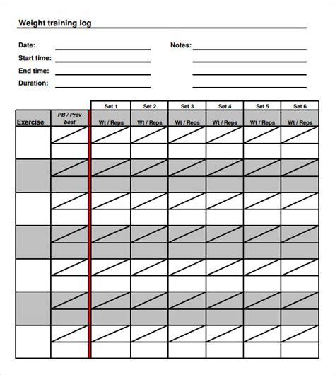 Training Log Templates 11 Free Word Excel And Pdf Formats Samples