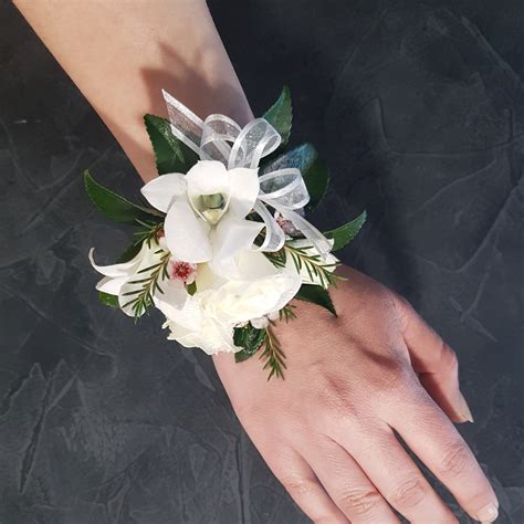 Wrist Corsage White Rose Northern Beaches Flower Delivery