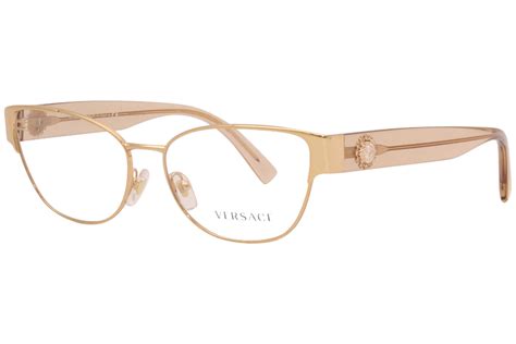 versace eyeglasses frame women s 1267 b 1412 pink gold 53 15 140