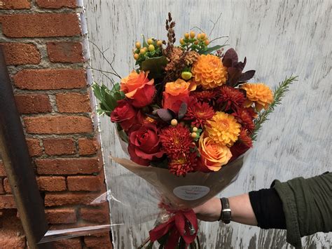 Autumn Inspired Mixed Wrapped Bouquet In Manlius Ny Simply Fresh Flowers