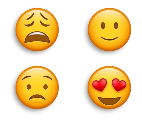 Premium Vector Popular Emojis Smiling Emoji With Heart Eyes With