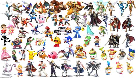 Super Smash Bros For Wii U And 3ds All Characters By Digilady99 On