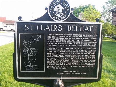 St Clairs Defeat Battle Of Fort Recovery Historical Marker