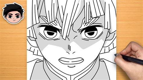 Easy Anime Drawing How To Draw Zenitsu Agatsuma Serious Face From