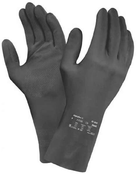 Ansell Alphatec 87 950 Chemical Resistant Latex Gloves