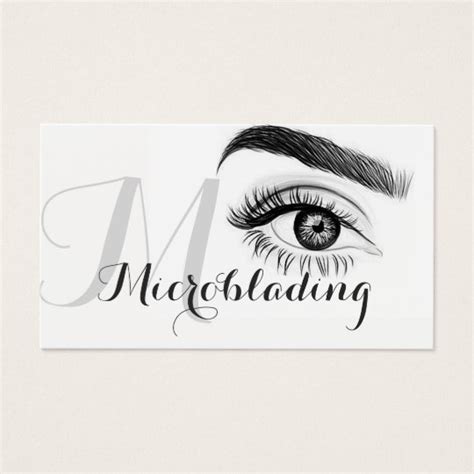 Microblading Eyebrows Tattoo Permanent Makeup Business Card