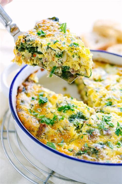 Breakfast Sausage And Egg Casserole Without Bread Live Simply