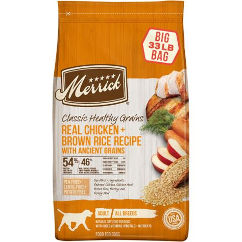Merrick Classic Healthy Grains Real Chicken Brown Rice Recipe With