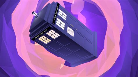 Purple And Pink Payphone Illustration Doctor Who Tardis Artwork