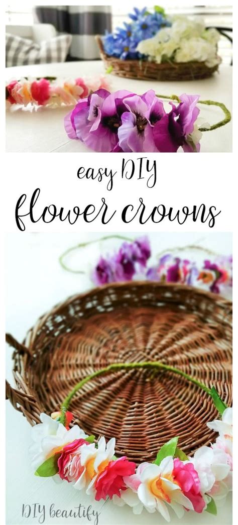 Mermaid fair crown with seashells! Easy DIY Flower Crowns From Dollar Store Materials | Diy flower crown, Diy floral crown, Fairy ...