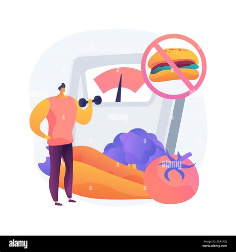 Weight Loss Diet Abstract Concept Vector Illustration Stock Vector
