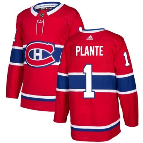 Youth Jacques Plante Montreal Canadiens Adidas Home Jersey