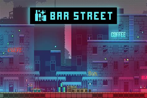 Bar Street Pixel Art Tileset By Free Game Assets Gui Sprite Tilesets