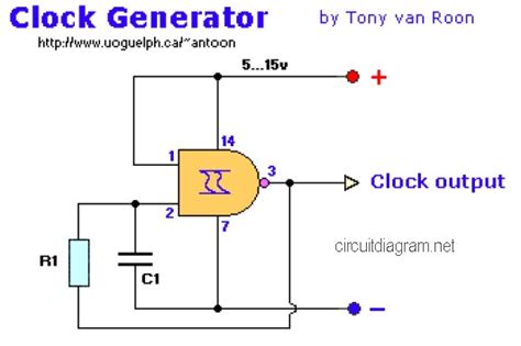 Clock Generator Circuit Diagram Electronic Schematic Diagram