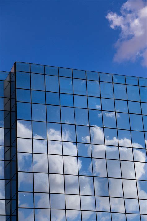 Blue Sky Abstract Windows Reflection In Blue Ske In 2020 With Images