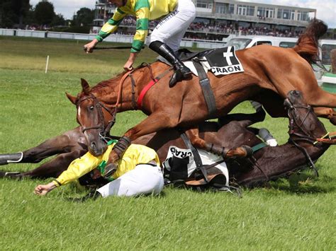Jockeys Jaw Broken By Horses Hoof In Horror Jumps Race Fall News