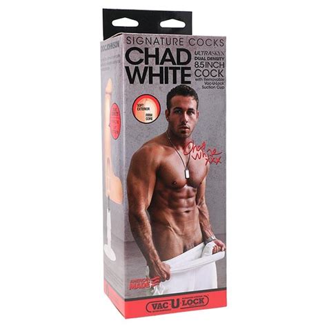 Signature Cocks Chad White Ultraskyn Cock With Removable Vac U