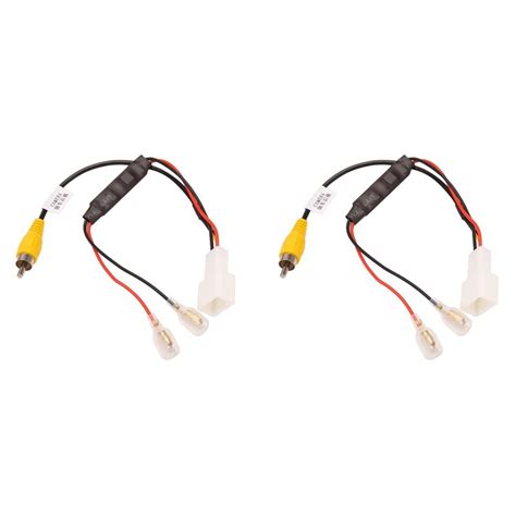 2pcs 4 Pin Car Reversing Camera Retention Wiring Harness Cable Plug