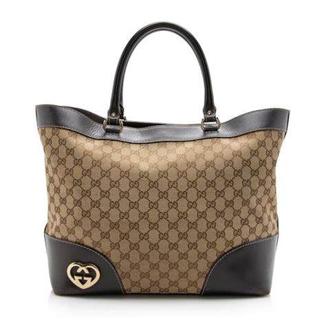 Gucci Gg Canvas Lovely Hearts Tote