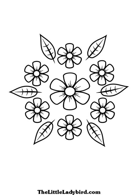 Flower Leaves Coloring Pages - Fall Coloring Pages for Adults - Best
