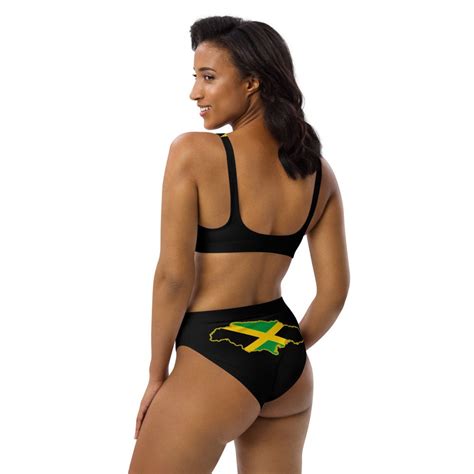 jamaican flag recycled high waisted bikini etsy 5640 hot sex picture