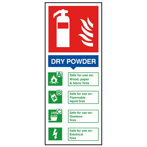 Dry Powder Fire Extinguisher Safety Sign