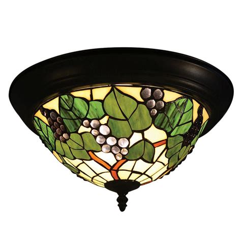 Dia tiffany semi flush mount ceiling lamp sunflower shade lights. Green Matters 2-Light Ceiling Mahogany Bronze Fluorescent ...