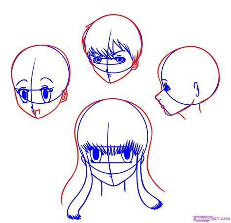 How To Draw Anime Heads Step By Step Anime Heads Anime