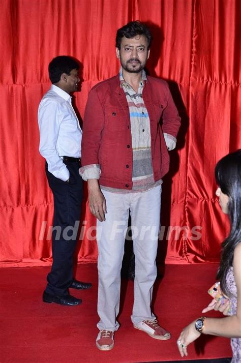 Irrfan Khan Poses For The Media At The Trailer Launch Of Ekkees Topon
