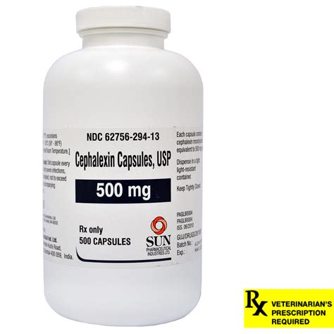 Cephalexin Rx Capsules 500 Mg X 500 Ct