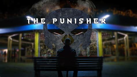Photo Wallpaper The Punisher Tv Series Amusement Park Bench Night
