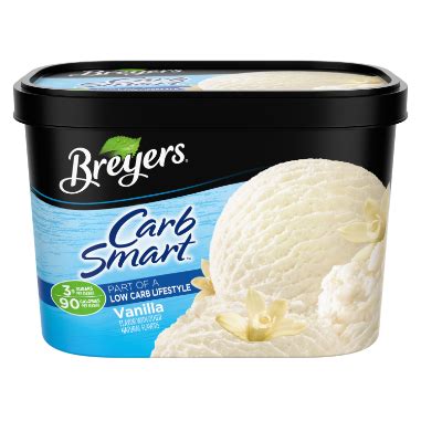 This keto peanut butter ice cream only has 2.8g net carbs per serving! Breyers CarbSmart Frozen Dairy Dessert Vanilla 48 oz ...