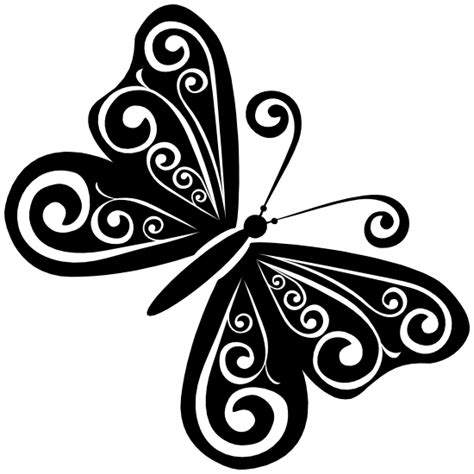 Cute Butterfly With Swirls Sticker